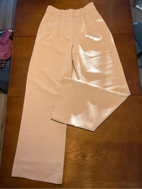 High-Waist Wide-Leg Abercrombie Trousers in Khaki